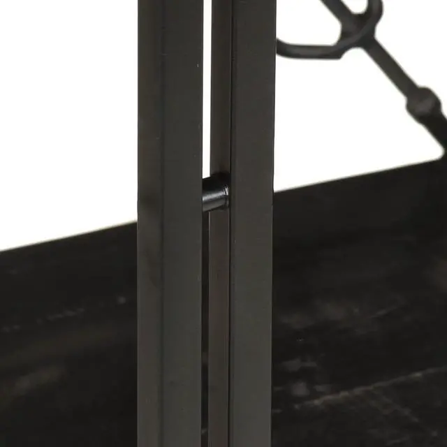 Alt view image 4 of 20 - vidaXL 3-Tier Solid Acacia Wood Bookcase Black 23.6" Bookshelf Stand Cabinet