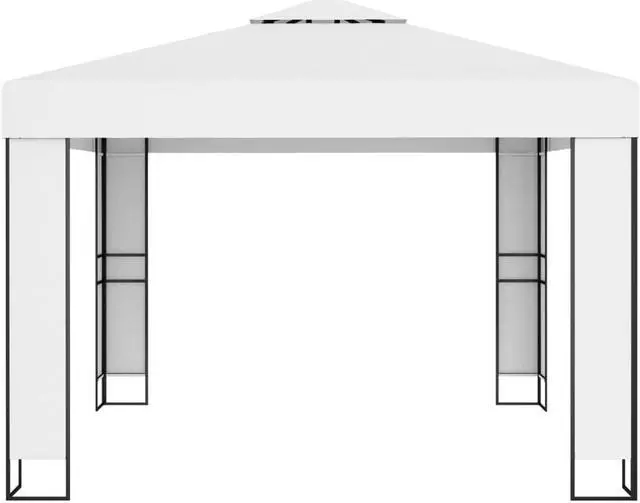 Alt view image 2 of 7 - vidaXL Gazebo Pop up Canopy Party Tent Patio Pavilion with Double Roof White