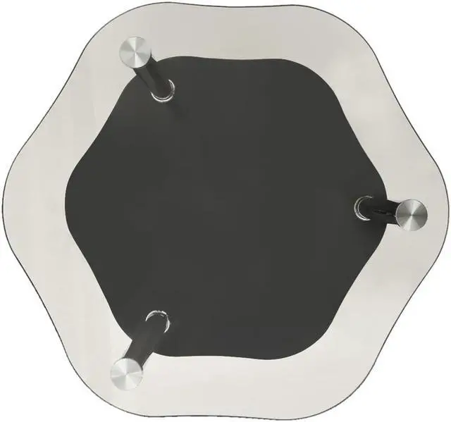 Alt view image 3 of 11 - vidaXL Side Table 2-Tier End Coffee Table Transparent and Black Tempered Glass