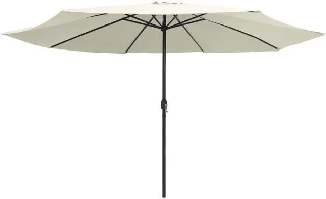 Alt view image 13 of 18 - vidaXL Cantilever Umbrella with Steel Pole 118.1" Sand