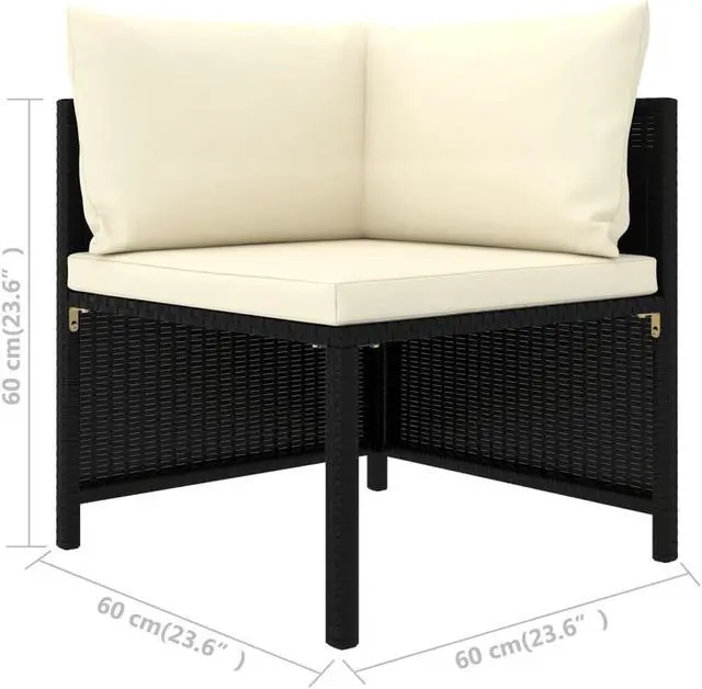 Alt view image 6 of 14 - vidaXL Patio Sofa Set 2 Piece Furniture Set for Garden Solid Teak Wood PE Rattan