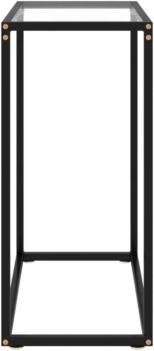 Alt view image 8 of 13 - vidaXL Console Table Transparent 23.6"x13.8"x29.5" Tempered Glass
