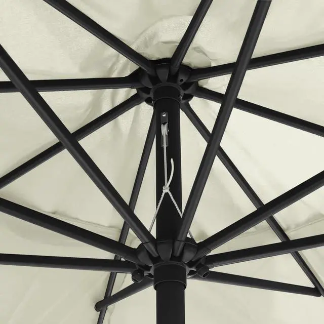 Alt view image 16 of 18 - vidaXL Cantilever Umbrella with Steel Pole 118.1" Sand
