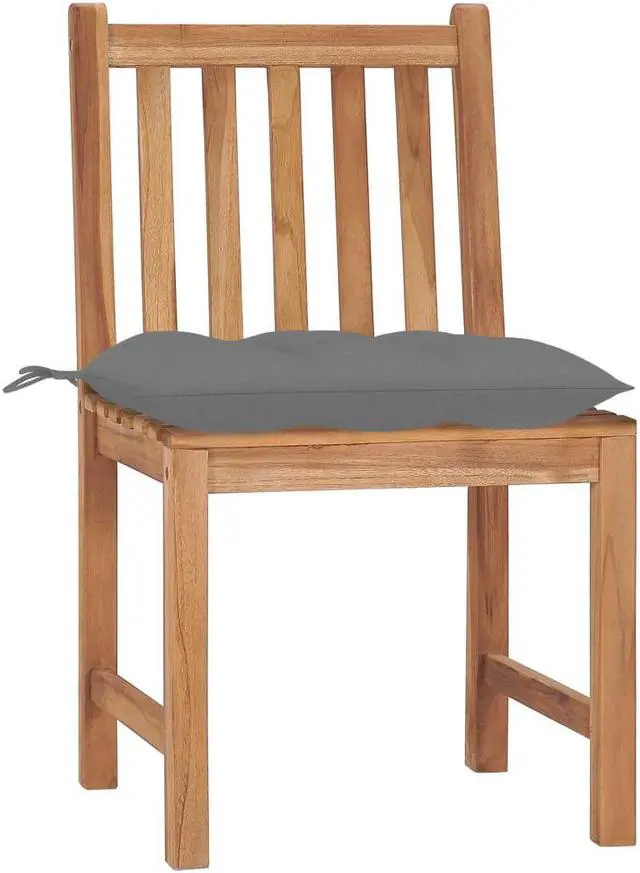Alt view image 8 of 13 - vidaXL Garden Chairs 2 pcs with Cushions Solid Teak Wood