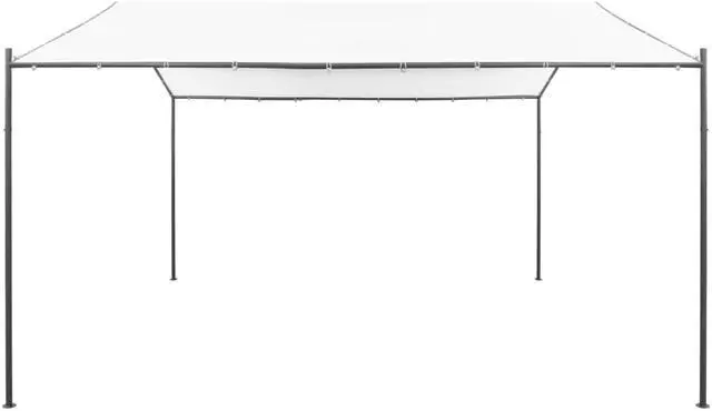 Alt view image 2 of 13 - vidaXL Garden Gazebo 157.5"x157.5"x102.4" White 0.6 oz/ft² Garden Shelter