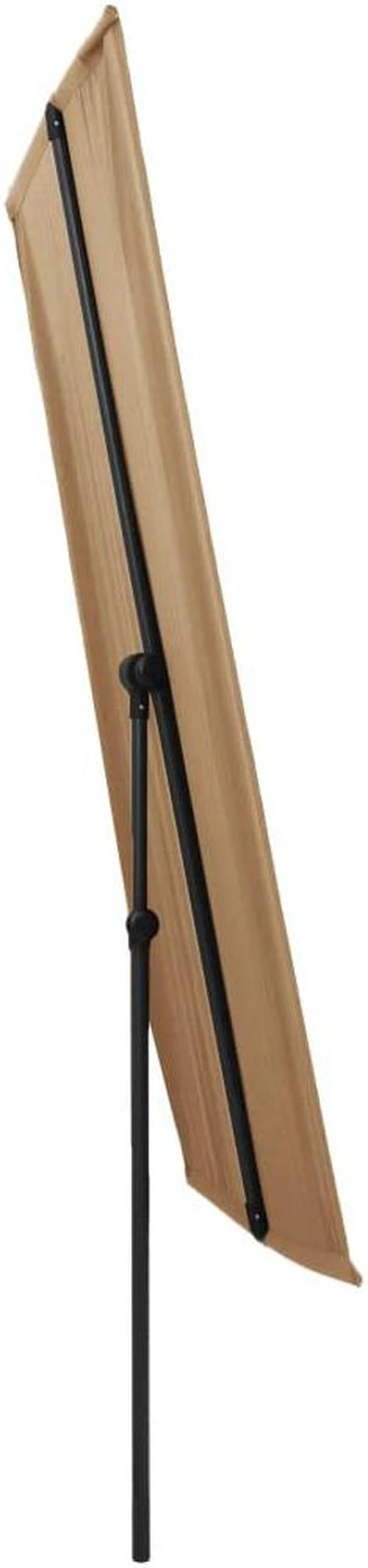 Alt view image 3 of 11 - vidaXL Outdoor Parasol with Aluminum Pole 6.6'x4.9' Taupe