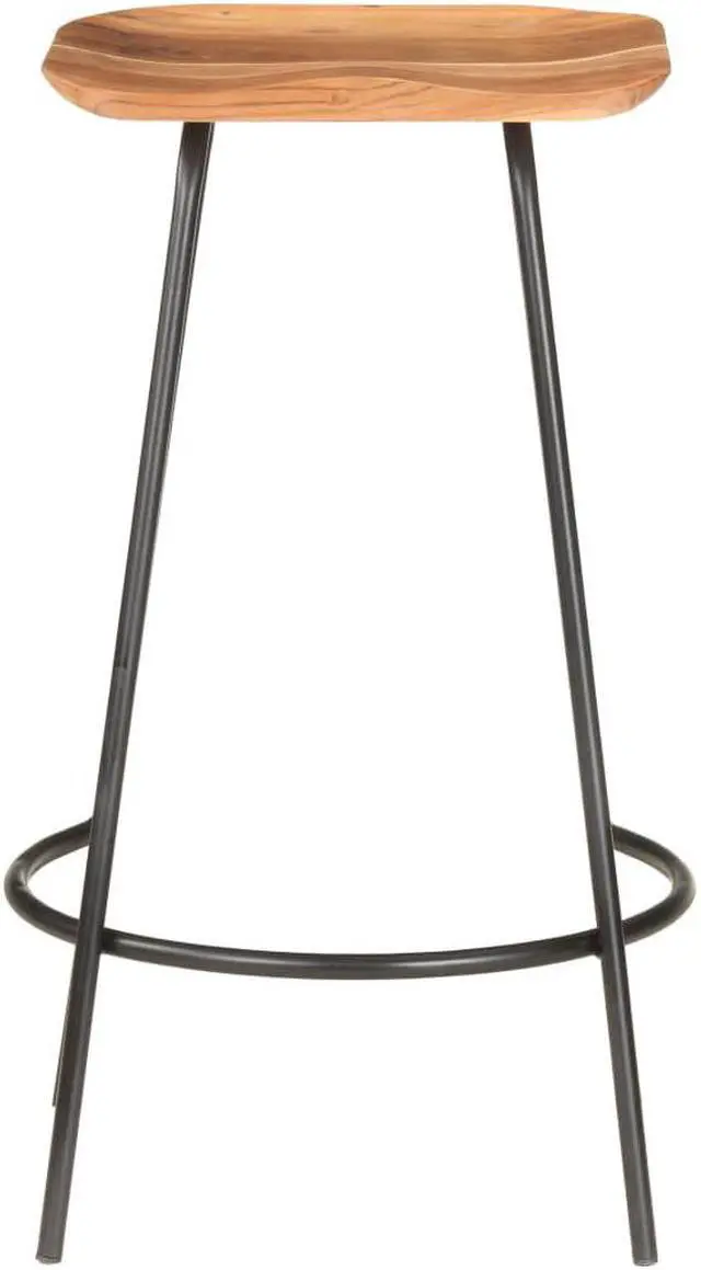Alt view image 3 of 13 - vidaXL Bar Stools Bar Seats Counter Height Stools 2 Pcs Solid Acacia Wood
