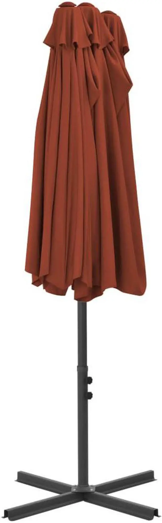 Alt view image 5 of 14 - vidaXL Garden Parasol with Metal Pole 390 cm Bordeaux Red