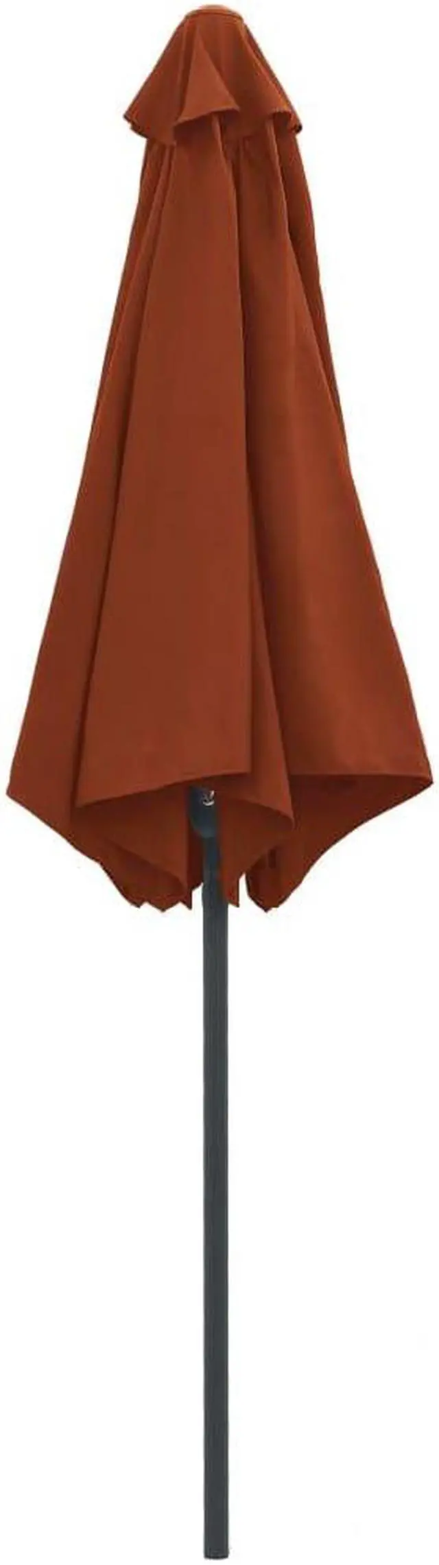 Alt view image 4 of 19 - vidaXL Garden Half Parasol with Pole 180x90 cm Terracotta