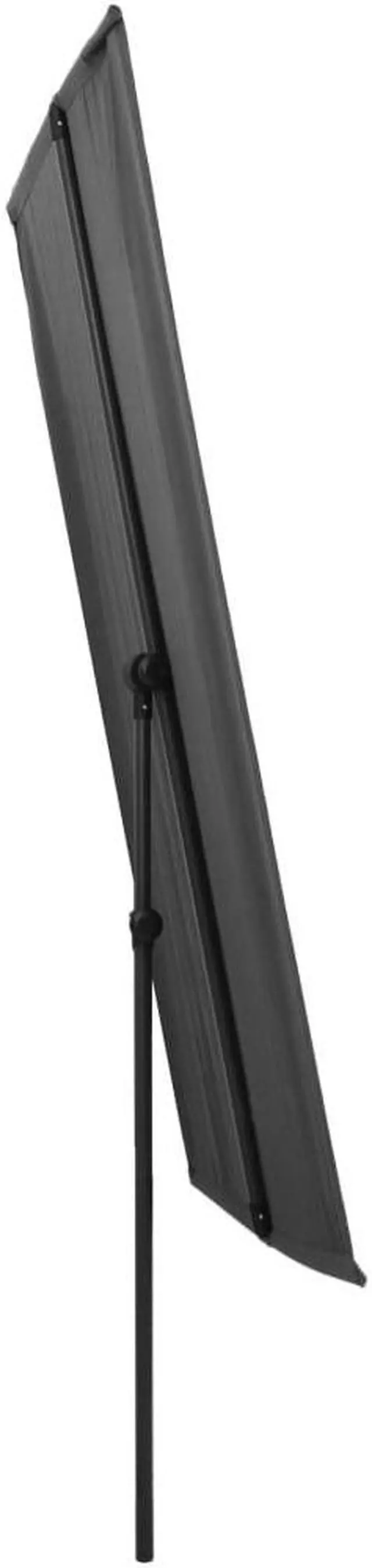 Alt view image 3 of 18 - vidaXL Outdoor Parasol with Aluminum Pole 6.6'x4.9' Anthracite