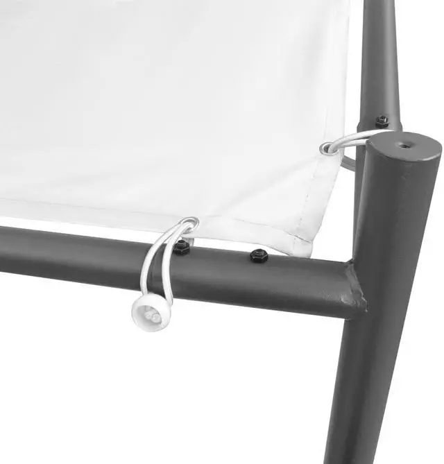 Alt view image 4 of 13 - vidaXL Garden Gazebo 157.5"x157.5"x102.4" White 0.6 oz/ft² Garden Shelter