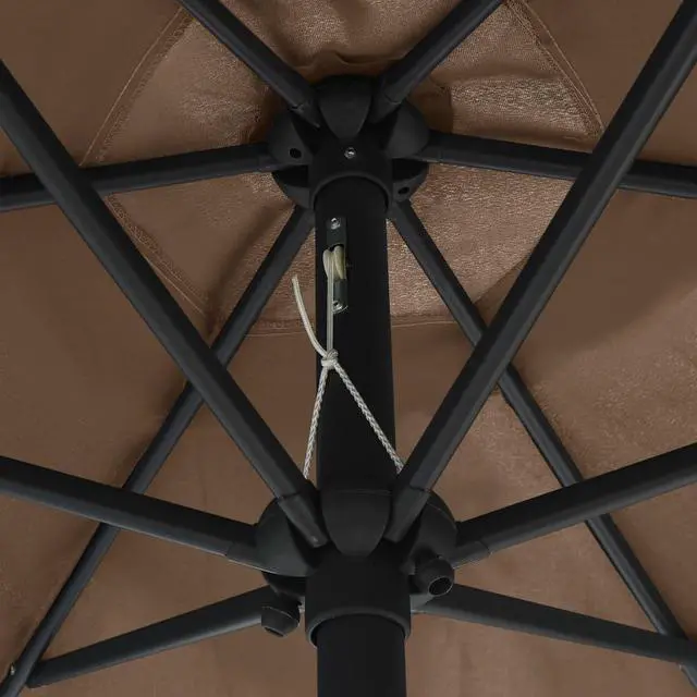 Alt view image 5 of 16 - vidaXL Outdoor Umbrella Patio Sunshade Parasol for Garden Backyard Deck Taupe