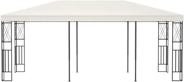 Alt view image 10 of 12 - vidaXL Gazebo 118.1"x236.2" Cream Fabric