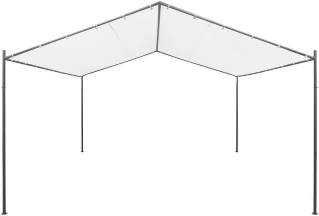 Alt view image 3 of 13 - vidaXL Garden Gazebo 157.5"x157.5"x102.4" White 0.6 oz/ft² Garden Shelter