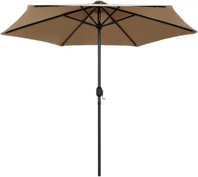 Alt view image 2 of 13 - vidaXL Garden Parasol with Pole 210x140 cm Anthracite