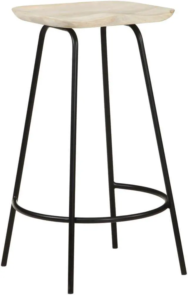 Alt view image 2 of 7 - vidaXL Bar Stools Swivel Counter Chair 2 Pcs Cream Faux Leather and Bentwood