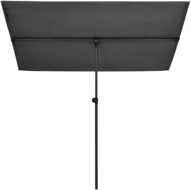 Alt view image 2 of 18 - vidaXL Outdoor Parasol with Aluminum Pole 6.6'x4.9' Anthracite