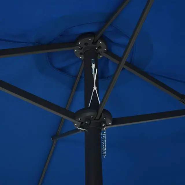 Alt view image 5 of 13 - vidaXL Garden Parasol with Steel Pole 240 cm Anthracite