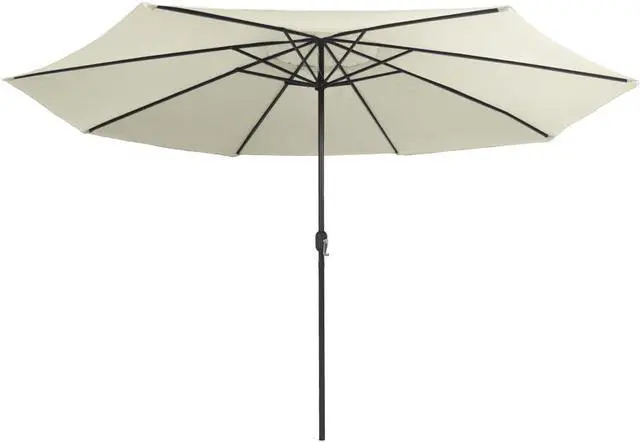 Alt view image 14 of 18 - vidaXL Cantilever Umbrella with Steel Pole 118.1" Sand