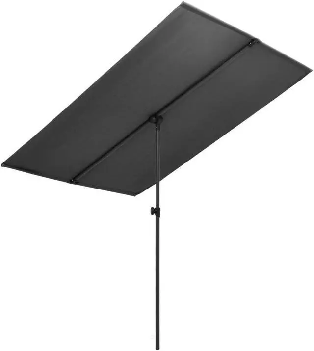 Main image of vidaXL Outdoor Parasol with Aluminum Pole 6.6'x4.9' Anthracite