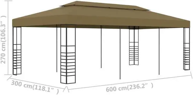 Alt view image 6 of 7 - vidaXL Gazebo Pop up Canopy Party Tent Patio Pavilion with Roof Anthracite