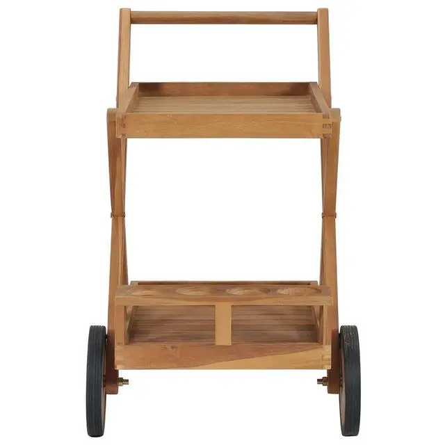 Alt view image 8 of 13 - vidaXL Tea Trolley Solid Teak Wood