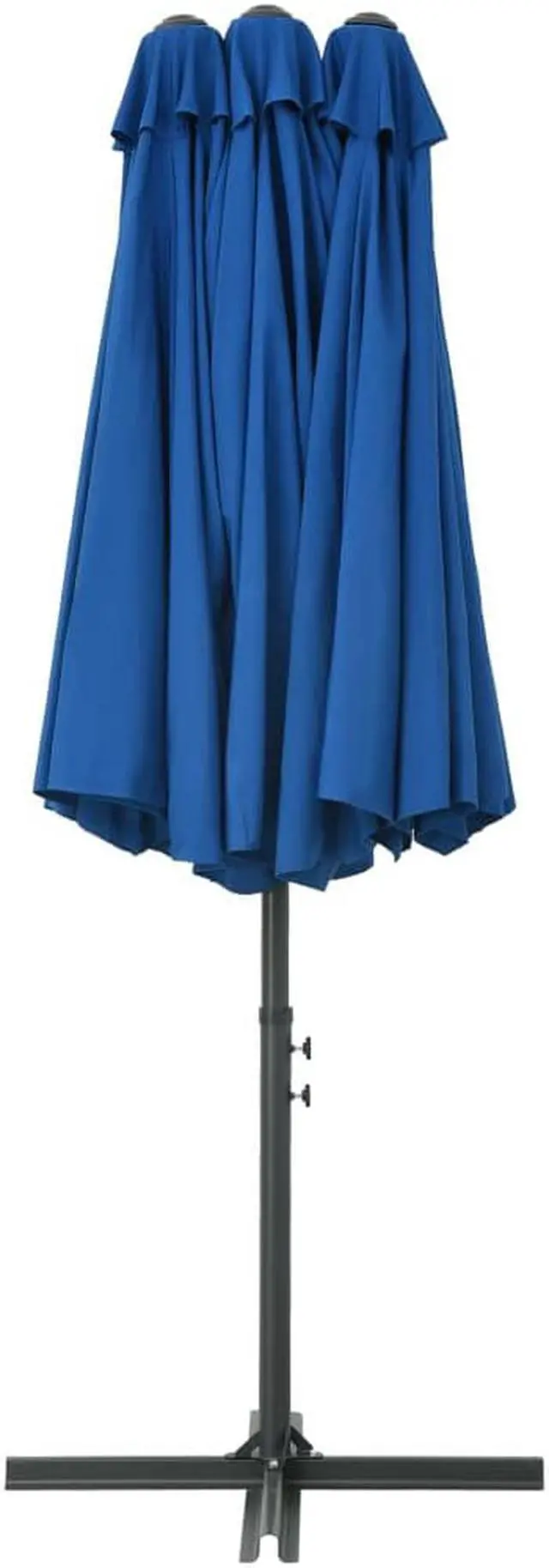 Alt view image 4 of 13 - vidaXL Garden Parasol with Steel Pole 240 cm Anthracite