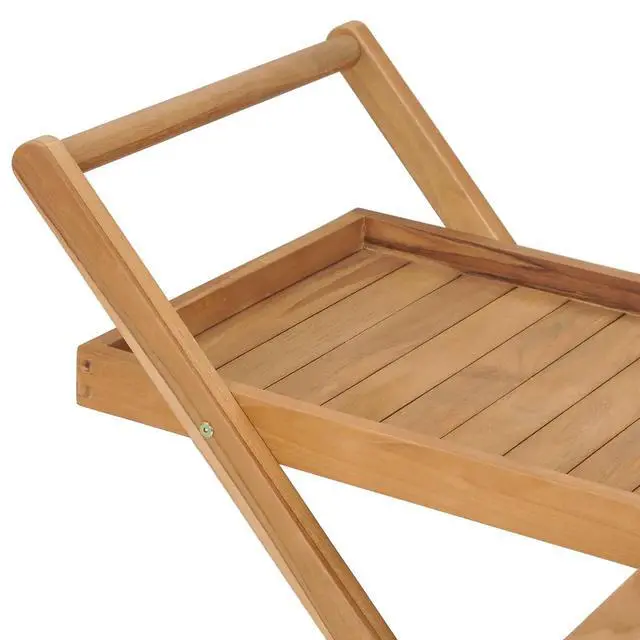Alt view image 11 of 13 - vidaXL Tea Trolley Solid Teak Wood