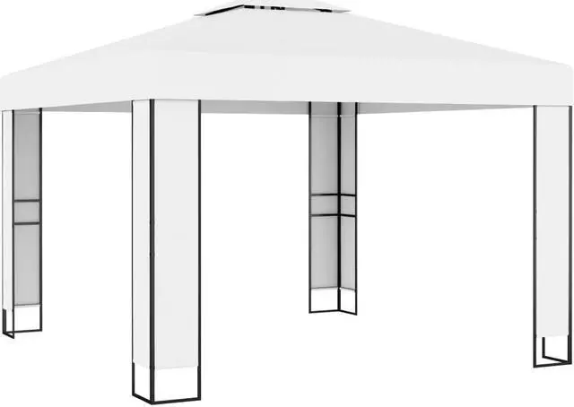 Main image of vidaXL Gazebo Pop up Canopy Party Tent Patio Pavilion with Double Roof White