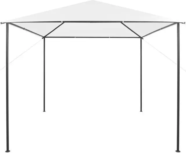Alt view image 8 of 15 - vidaXL Gazebo 118.1"x118.1"x106.3" White 180 g/m?