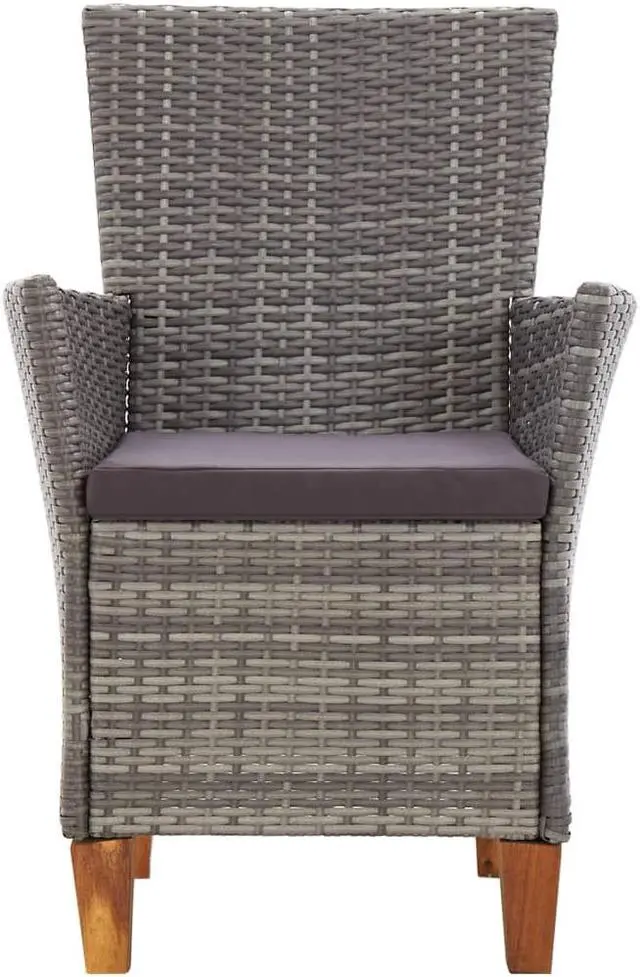 Alt view image 7 of 7 - vidaXL Patio Furniture Set 4 Piece Sofa with Table Solid Acacia Wood Brown