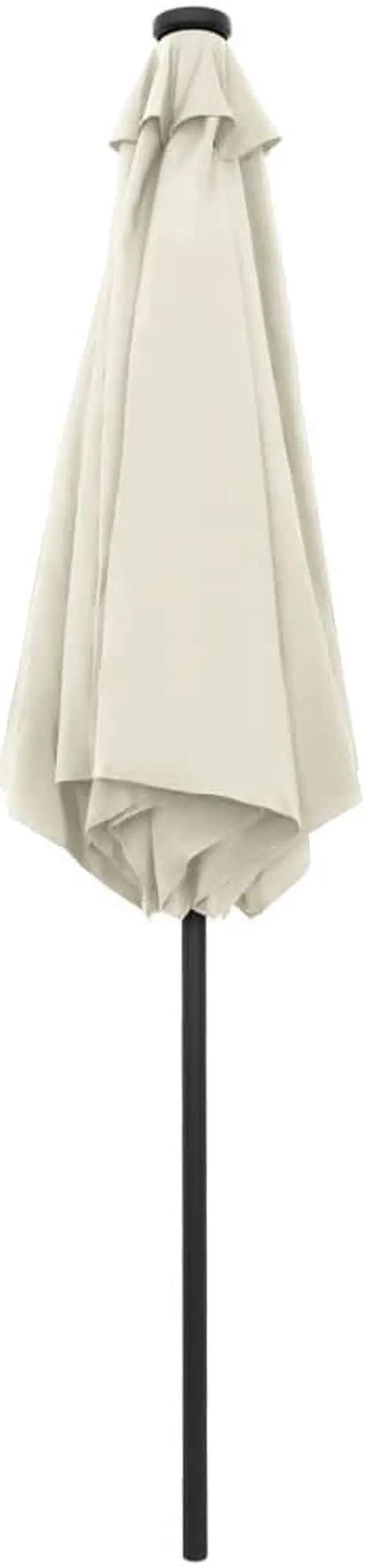 Alt view image 4 of 12 - vidaXL Parasol with LED Lights and Aluminum Pole 106.3" Sand White Garden