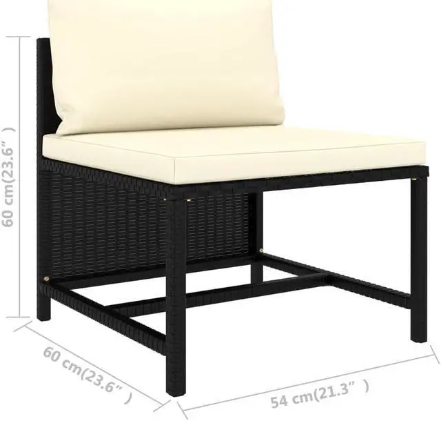 Alt view image 7 of 14 - vidaXL Patio Sofa Set 2 Piece Furniture Set for Garden Solid Teak Wood PE Rattan