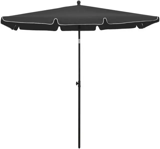Alt view image 2 of 13 - vidaXL Garden Parasol Adjustable Shelter Outdoor Patio Sunshade Steel Anthracite