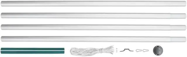 Alt view image 2 of 11 - vidaXL Flagpole House Garden Flag Pole Yard Outdoor Flagpole Kit Aluminum