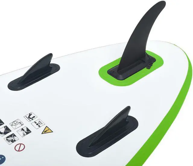 Alt view image 5 of 12 - vidaXL Paddleboard Set with Accessories Inflatable Paddleboard Green and White