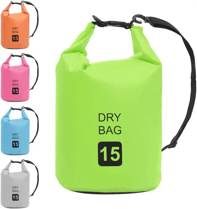 Alt view image 5 of 12 - vidaXL Dry Bag Waterproof Backpack Dry Sack Dry Bag with Zipper Green PVC