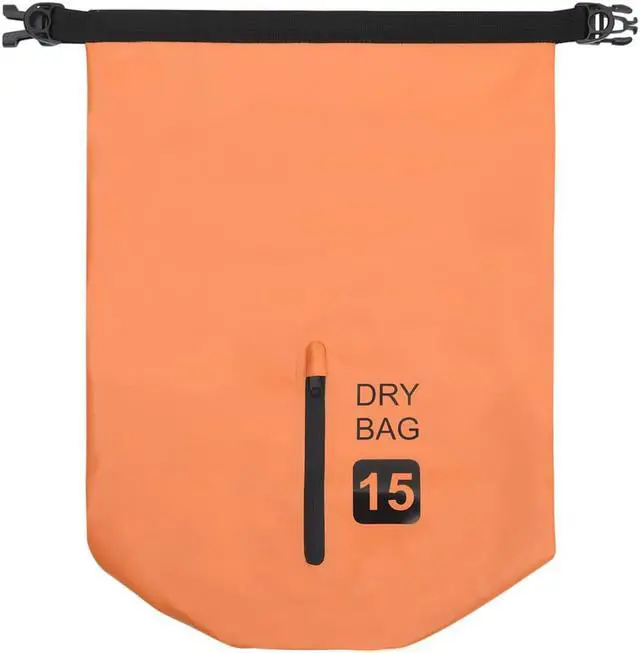 Alt view image 6 of 11 - vidaXL Dry Bag with Zipper Orange 4 gal PVC