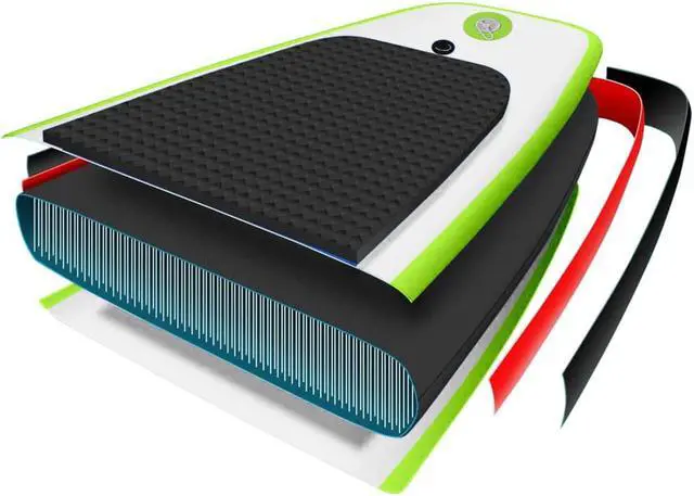 Alt view image 6 of 12 - vidaXL Paddleboard Set with Accessories Inflatable Paddleboard Green and White