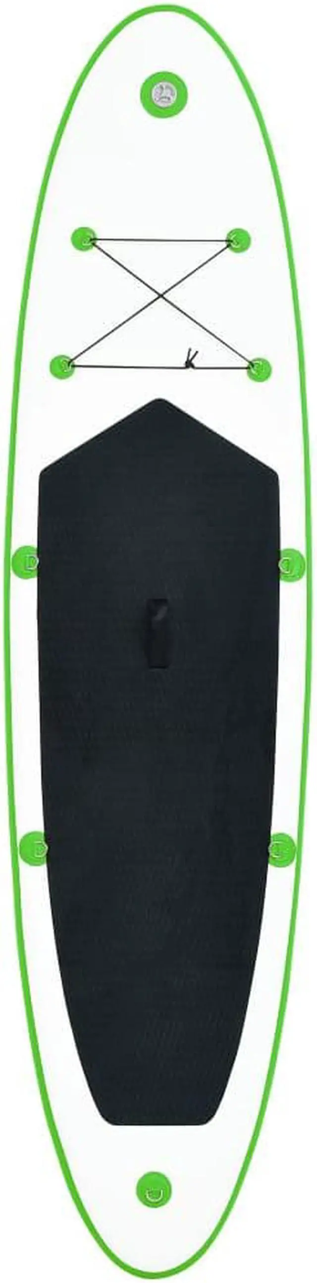 Alt view image 3 of 12 - vidaXL Paddleboard Set with Accessories Inflatable Paddleboard Green and White