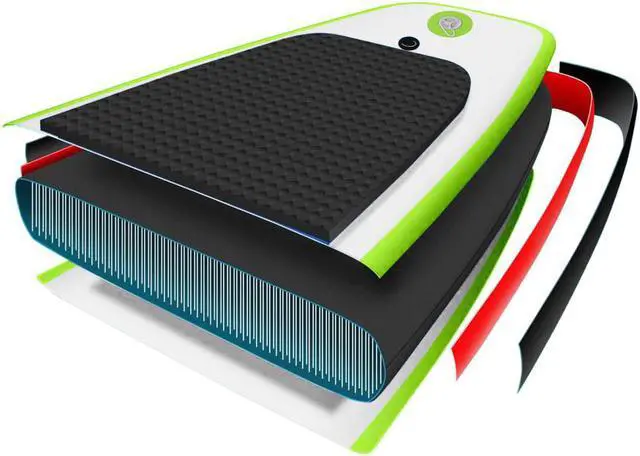 Alt view image 6 of 12 - vidaXL Paddleboard Set with Accessories Inflatable Paddleboard Green and White