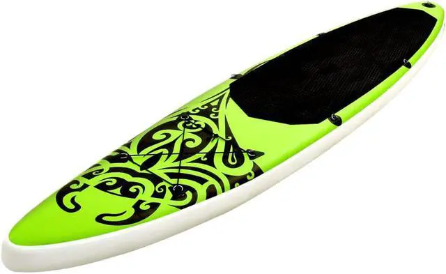 Alt view image 2 of 12 - vidaXL Paddleboard Set Inflatable Paddle Board Surf Set Sup Surboard Green