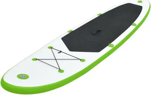 Alt view image 2 of 12 - vidaXL Paddleboard Set with Accessories Inflatable Paddleboard Green and White