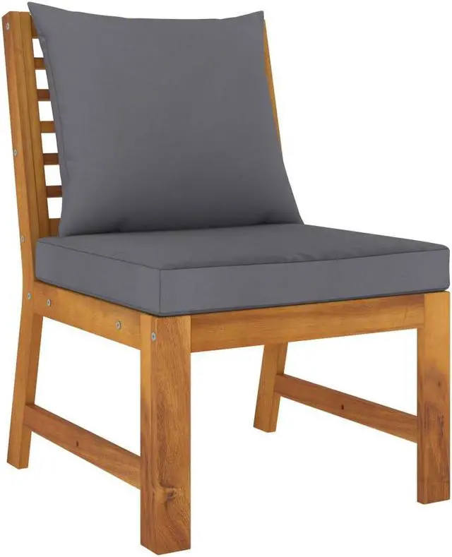 Alt view image 6 of 7 - vidaXL Patio Lounge Set Outdoor Sectional Sofa Set 4 Piece Solid Wood Acacia