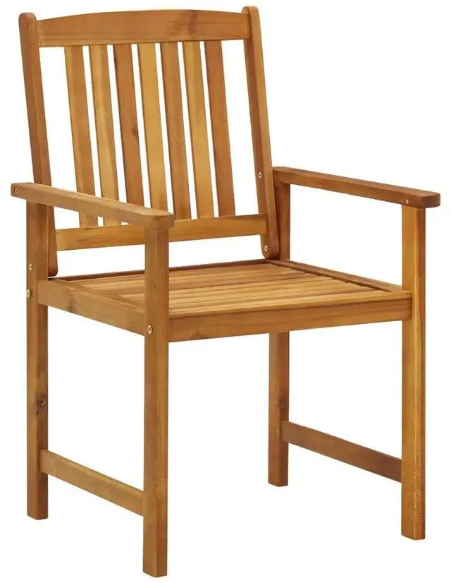 Alt view image 10 of 12 - vidaXL Director's Chairs with Cushions 2 pcs Solid Acacia Wood