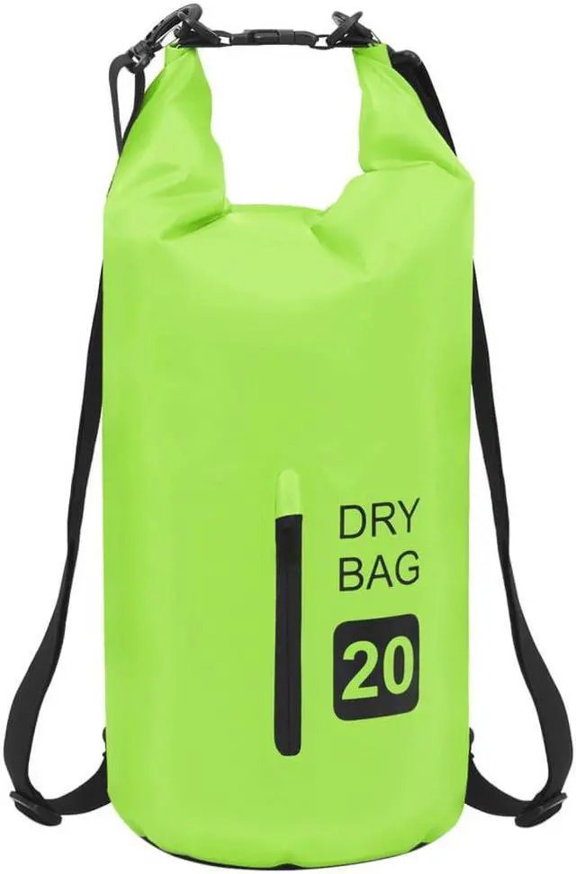 Alt view image 5 of 12 - vidaXL Dry Bag Waterproof Backpack Dry Sack Dry Bag with Zipper Green PVC