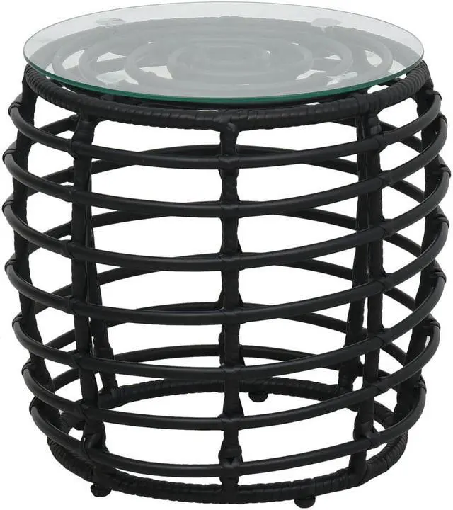 Alt view image 2 of 15 - vidaXL Bistro Set Black, Transparent
