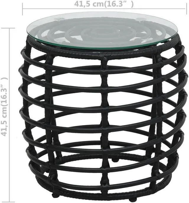 Alt view image 13 of 15 - vidaXL Bistro Set Black, Transparent