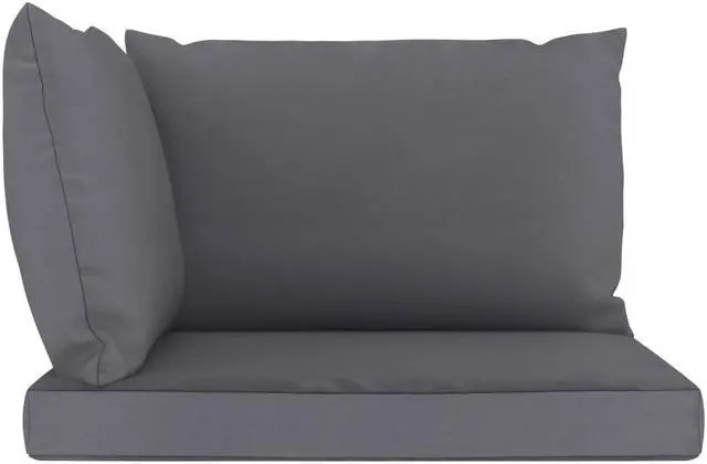 Alt view image 10 of 14 - vidaXL Chair Cushion 3 Pcs Outdoor Seat Cushion Pad Anthracite Oxford Fabric
