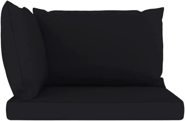 Alt view image 11 of 16 - vidaXL Chair Cushion 3 Pcs Outdoor Seat Cushion Sofa Pad Black Oxford Fabric